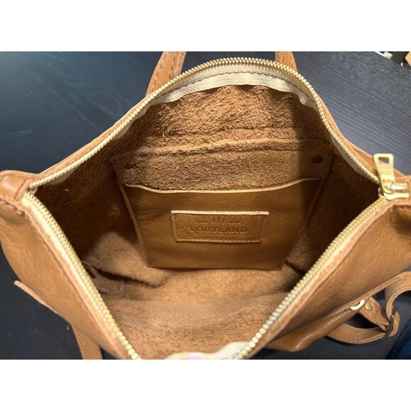 Portland Leather Goods Tote Backpack Almost Perfect "Shortbread" (Rare Color) - Picture 8 of 8